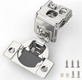 Furniware 105-Degree 1-1/2 Inch Overlay Soft Close Stainless Steel Cabinet Hinges - Furniware