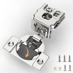 Furniware 105-Degree 1-5/16 Inch Closing Speed Control Overlay Soft Close 4D Adjustment Cabinet Hinge - Furniware