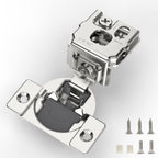 Furniware 105-Degree 1-5/16 Inch Overlay Soft Close Stainless Steel Cabinet Hinges - Furniware
