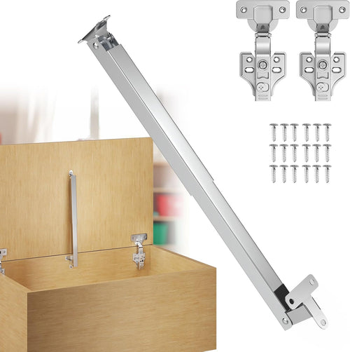 Furniware 1 Pack Soft Close Toy Box Hinges, Center or Edge Mounting - Furniware