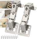Furniware 170-Degree Frameless Soft Close Lazy Susan Full Overlay Hinges Combination with Screws(Regular)
