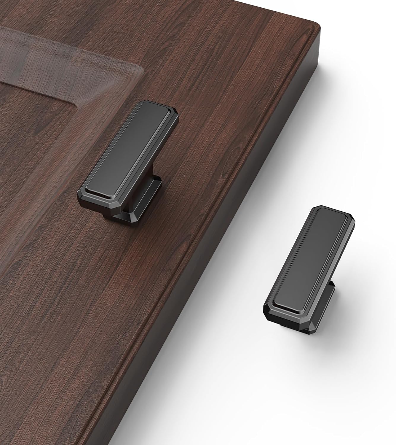 FURNIWARE Matte Black Stepped Cabinet Pull Handles - Furniware