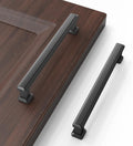FURNIWARE Matte Black Stepped Cabinet Pull Handles - Furniware