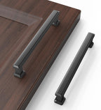 FURNIWARE Matte Black Stepped Cabinet Pull Handles - Furniware