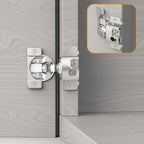 Furniware 1-5/16 inch 105-Degree Overlay Soft Close Concealed Hinge for Face Frame Door - Furniware