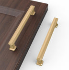 Furniware Champagne Bronze Stepped Cabinet Pull Handles - Furniware