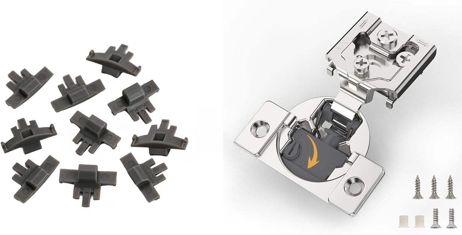 Furniware 105-Degree 3/4 Inch Closing Speed Control Overlay Soft Close 4D Adjustment Cabinet Hinge - Furniware