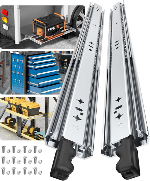 Furniware 1 Pair 265 LB Capacity Drawer Slides Side Mount Full Extension Ball Bearing Drawer Glides - Furniware