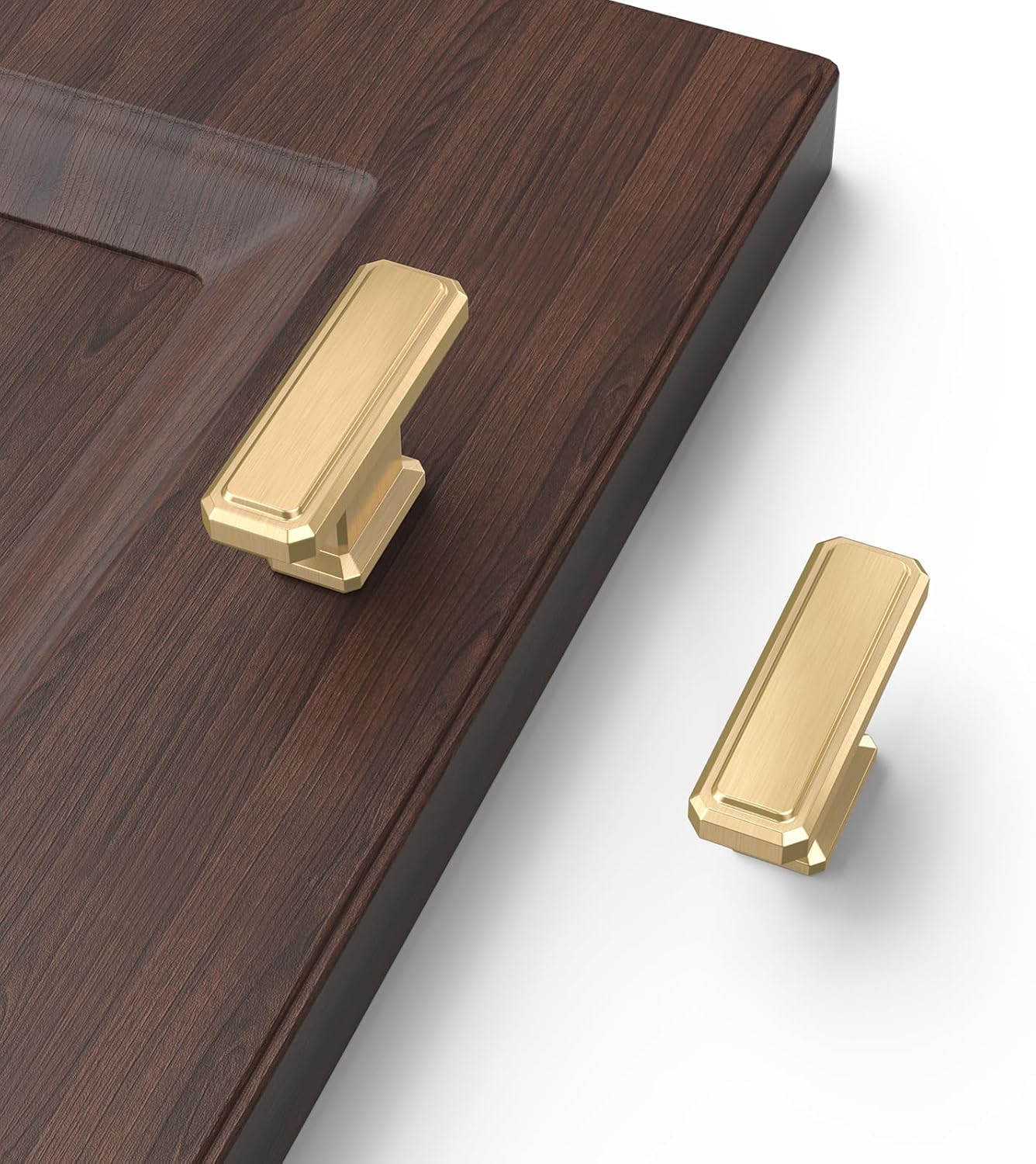 Furniware Champagne Bronze Stepped Cabinet Pull Handles - Furniware