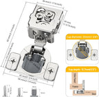 Furniware 1-1/4 inch Overlay Soft Close 3 Way Adjustability Hinges for Face Frame Cabinet - Furniware