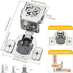 Furniware 1-1/2 inch Overlay Soft Close 3 Way Adjustability Hinges for Face Frame Cabinet - Furniware