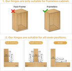Furniware 170-Degree Frameless Soft Close Lazy Susan Full Overlay Hinges Combination with Screws(Regular)