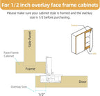 Furniware 105 Degree Non-Soft Close 1/2 inch Overlay Regular Hinges for Face Frame Cabinet - Furniware