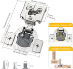 Furniware 3/4 inch Overlay Soft Close 3 Way Adjustability Hinges for Face Frame Cabinet - Furniware