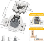 Furniware 1/2 inch Overlay Soft Close 3 Way Adjustability Hinges for Face Frame Cabinet - Furniware