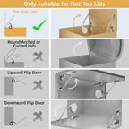 Furniware 105 Degree Soft Close Smooth Close Lid Support Kit Toy Box Hinges - Furniware