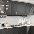 Furniware Brushed Satin Nickel Stepped Cabinet Pull Handles - Furniware