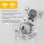 Furniware 1-1/4 inch Overlay Soft Close 3 Way Adjustability Hinges for Face Frame Cabinet - Furniware