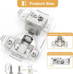 Furniware 1-5/16 inch 105-Degree Overlay Soft Close Concealed Hinge for Face Frame Door - Furniware