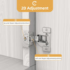 Furniware 105 Degree Non-Soft Close 1-3/8 inch Overlay Regular Hinges for Face Frame Cabinet - Furniware