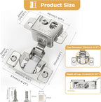 Furniware 1-1/4 inch 105-Degree Overlay Soft Close Concealed Hinge for Face Frame Door - Furniware