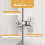 Furniware 105 Degree Non-Soft Close 1/2 inch Overlay Regular Hinges for Face Frame Cabinet - Furniware