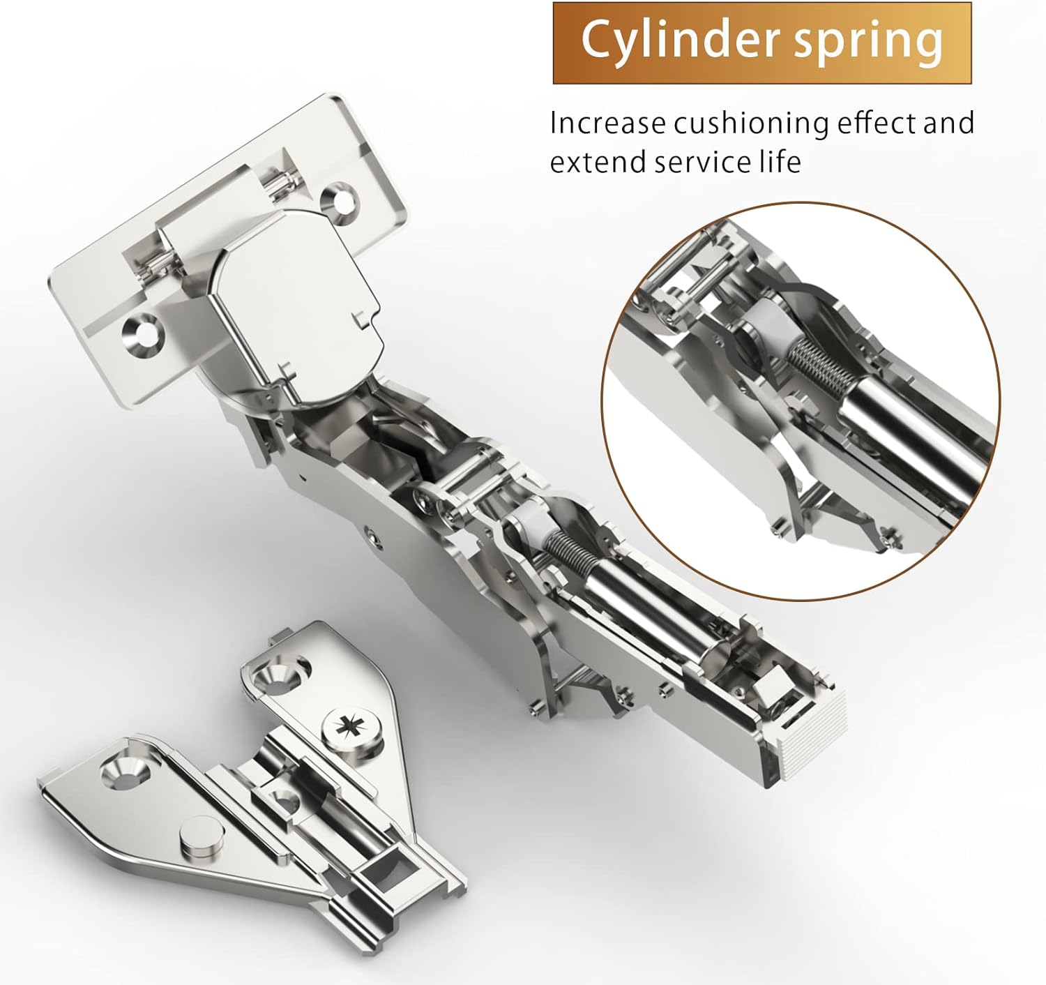 Furniware 165-Degree Lazy Susan Full Overlay Hinges Combination with Screws(Regular) - Furniware