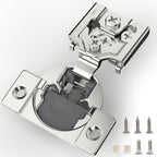 Furniware 105-Degree 5/8 Inch Overlay Soft Close Stainless Steel Cabinet Hinges - Furniware