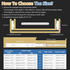 Furniware 1 Pair 165 LB Capacity Drawer Slides Side Mount Full Extension Ball Bearing Drawer Glides, Quiet Cabinet Rail - Furniware