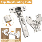 Furniware 45~110° Open Angle Full Overlay Soft Close Speed Control 4D Adjustment Cabinet Hinges for Face Frame & Frameless Cabinet - Furniware