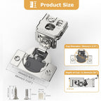 Furniware 105-Degree 1-5/16 Inch Closing Speed Control Overlay Soft Close 4D Adjustment Cabinet Hinge - Furniware