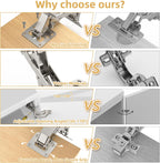 Furniware 170-Degree Frameless Soft Close Lazy Susan Full Overlay Hinges Combination with Screws(Regular) - Furniware