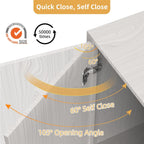 Furniware 105 Degree Non-Soft Close 1/2 inch Overlay Regular Hinges for Face Frame Cabinet - Furniware