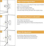 Furniware 105 Degree Non-Soft Close 1/2 inch Overlay Regular Hinges for Face Frame Cabinet - Furniware