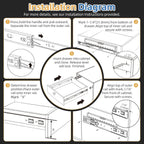 Furniware 1 Pair 165 LB Capacity Drawer Slides Side Mount Full Extension Ball Bearing Drawer Glides, Quiet Cabinet Rail - Furniware