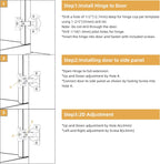Furniware 105 Degree Non-Soft Close 1-3/8 inch Overlay Regular Hinges for Face Frame Cabinet - Furniware