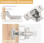 Furniware 45~110 Degree Frameless Inset Soft Close Speed Control 4D Adjustment European Clip-On Cabinet Hinges - Furniware
