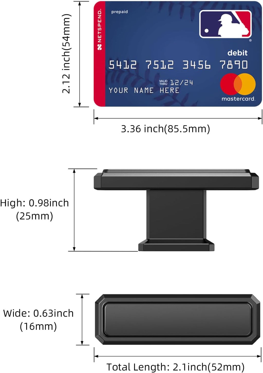 FURNIWARE Matte Black Stepped Cabinet Pull Handles - Furniware