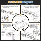 Furniware 100 LB Capacity Soft Close Drawer Slides Side Mount 3 Fold Full Extension Ball Bearing Drawer Glides Quiet Smooth Close - Furniware