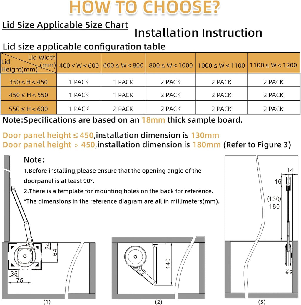 Furniware 105 Degree Soft Close Smooth Close Lid Support Kit Toy Box Hinges - Furniware