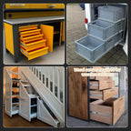 Furniware 1 Pair 265 LB Capacity Drawer Slides Side Mount Full Extension Ball Bearing Drawer Glides - Furniware