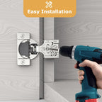 Furniware 105-Degree 3/8 Inch Overlay Soft Close Stainless Steel Cabinet Hinges - Furniware