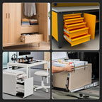 Furniware 1 Pair 165 LB Capacity Drawer Slides Side Mount Full Extension Ball Bearing Drawer Glides, Quiet Cabinet Rail - Furniware