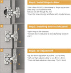Furniware 1/2 inch 105-Degree Overlay Soft Close Concealed Hinge for Face Frame Door - Furniware