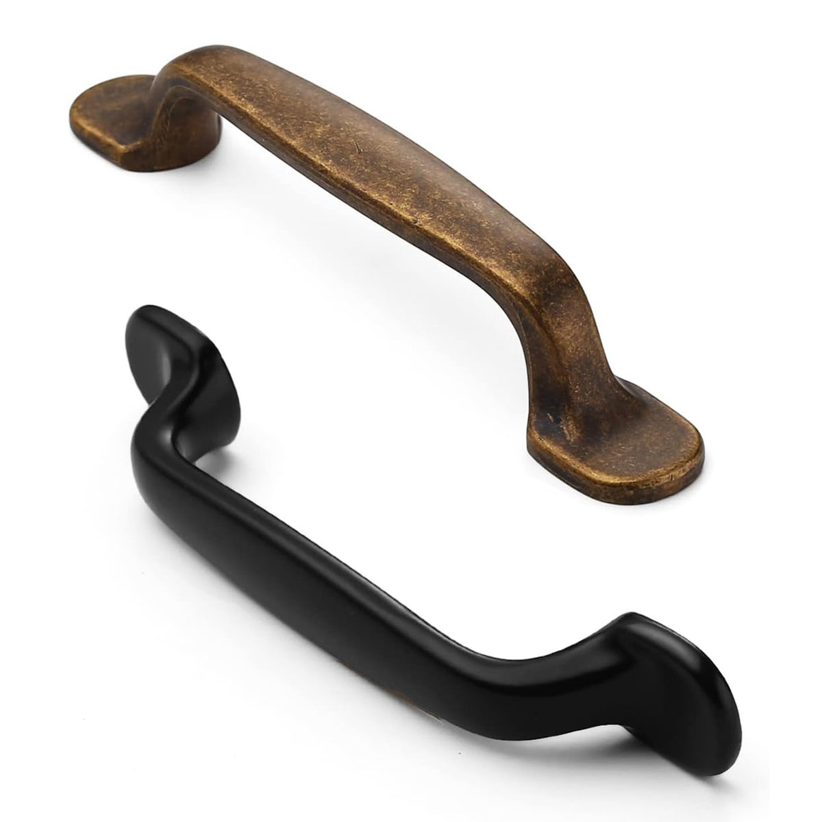 2Pc Antique Bronze Zinc Alloy Cabinet Handles, 72mm Hole Spacing, Vintage Drawer Pulls For Kitchen & Furniture